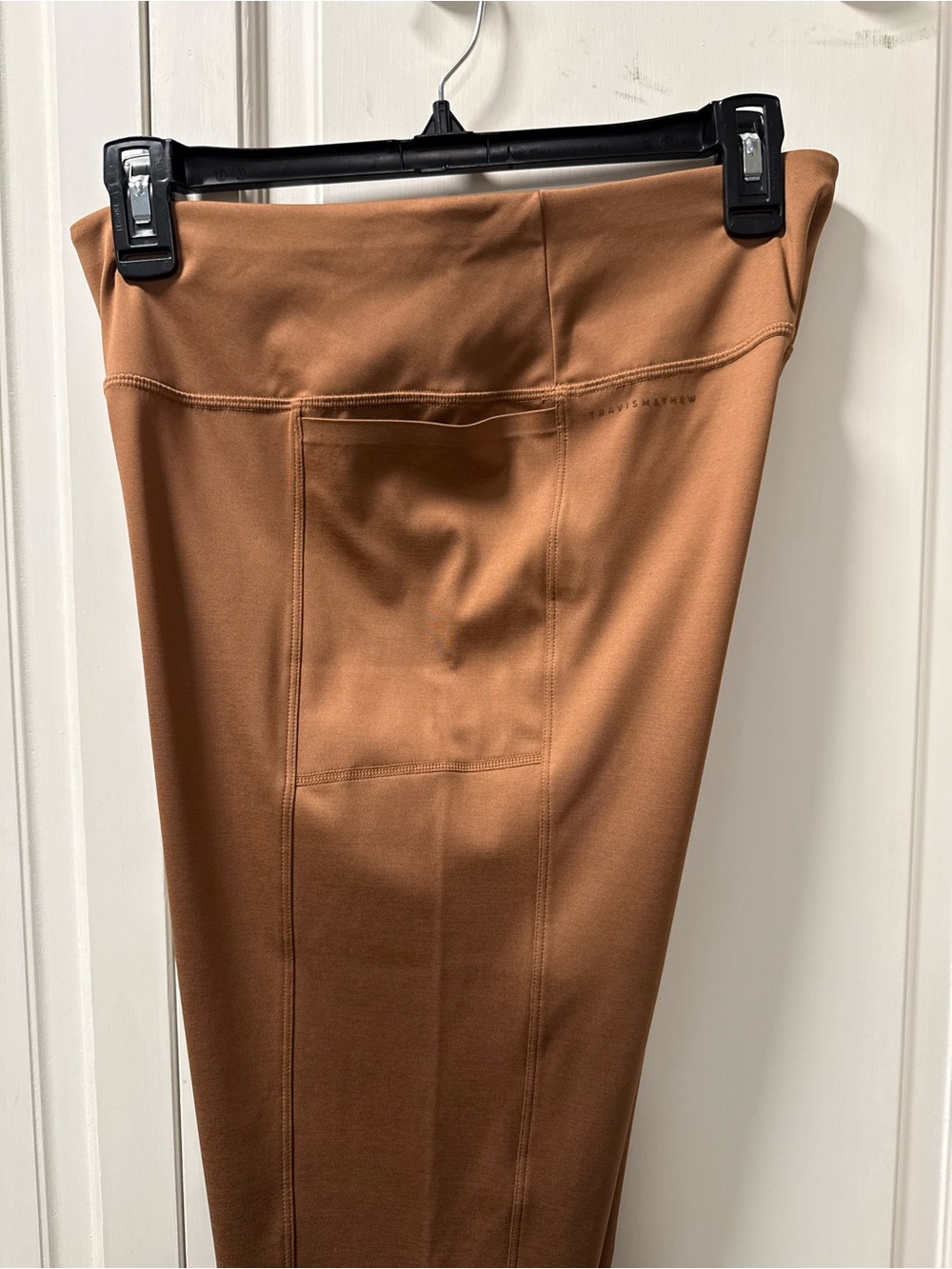 TravisMathew Moveknit Bonded Pocket Leggings Brown Size L - Picture 5 of 7